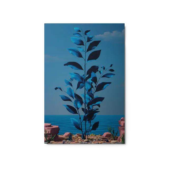 Surreal Blue Flora | Art Print