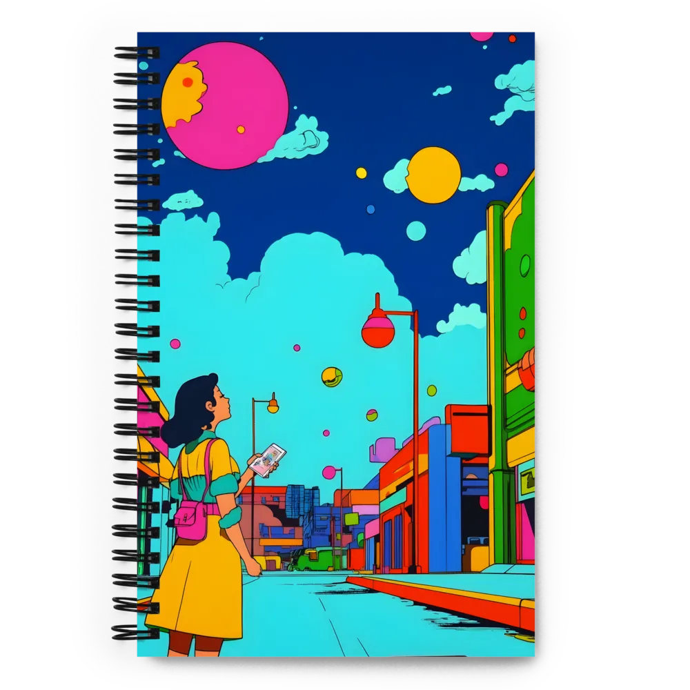 Vibrant Pop Cityscape 
 Spiral Notebook | 140 pages