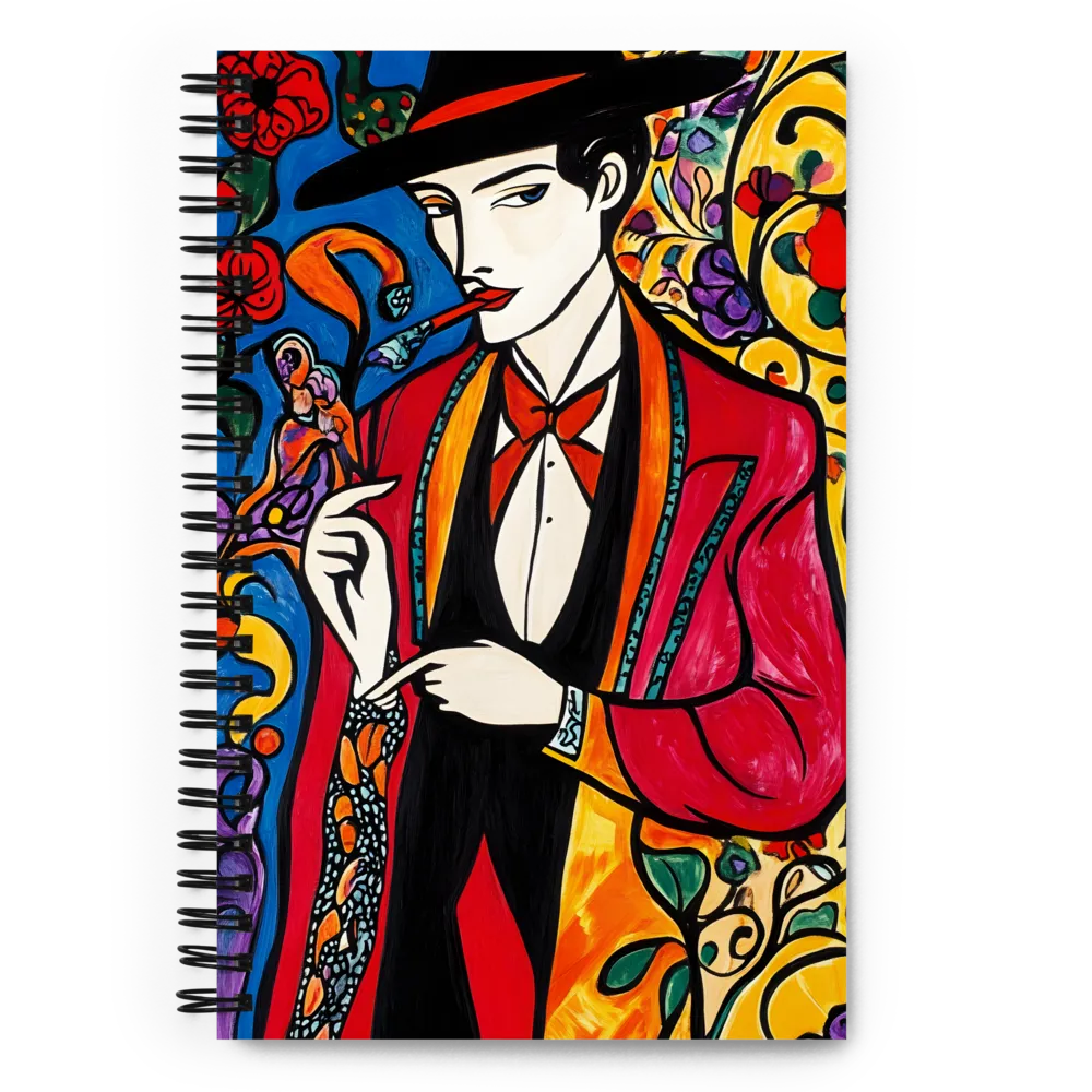 Art Deco Gentleman 
 Spiral Notebook | 140 pages