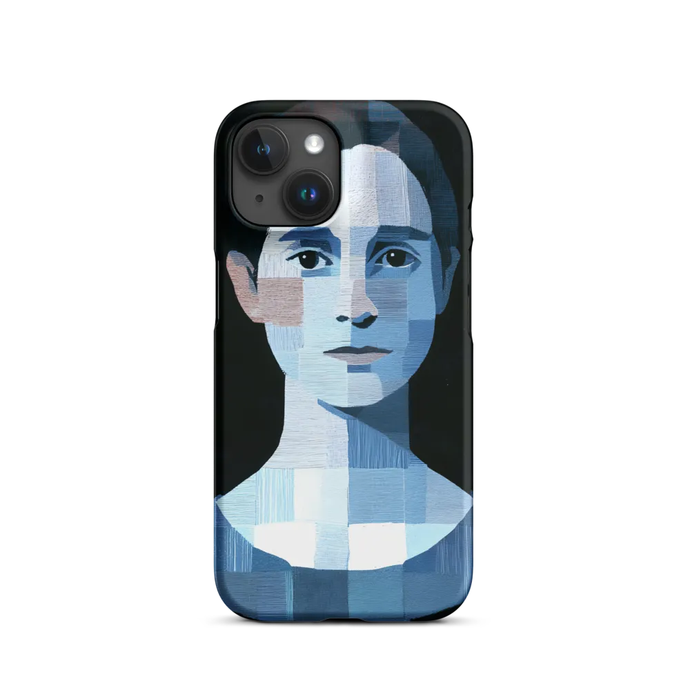 Modern Abstract Blue Portrait | Phone Case