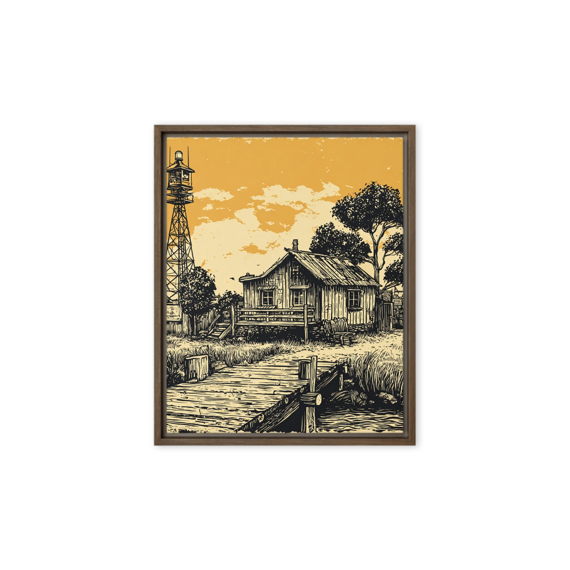 Coastal Outpost Etching