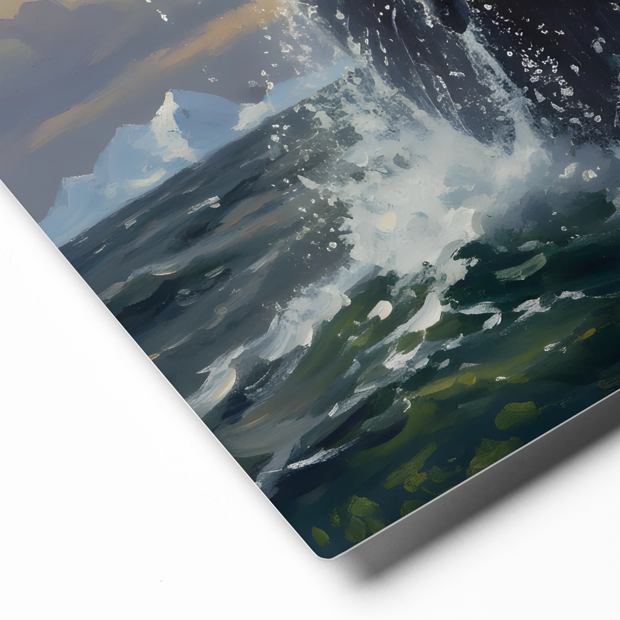 The Great Breach 
 Canvas with Brown Frame