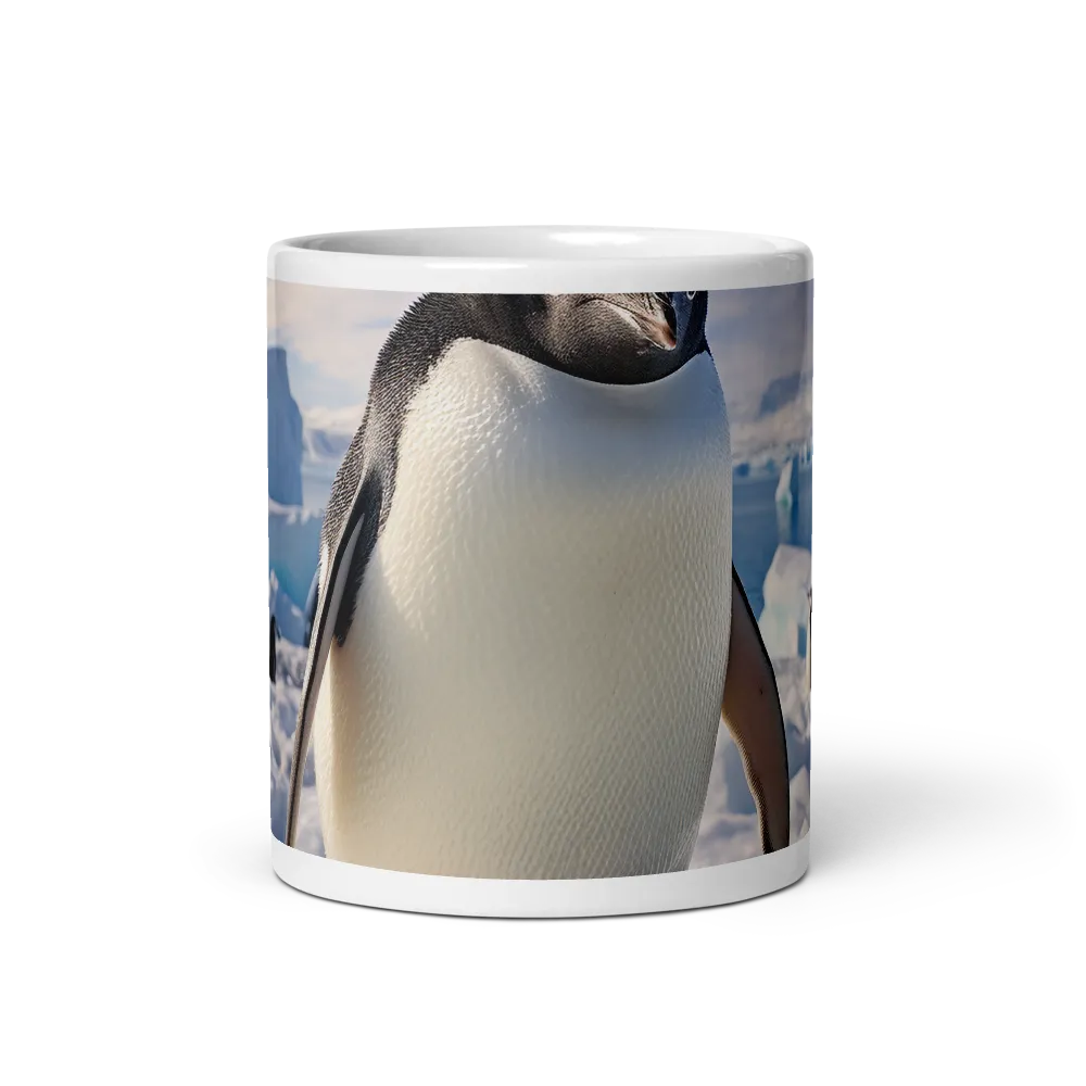 Solitary Majesty: Arctic Penguin on Ice
