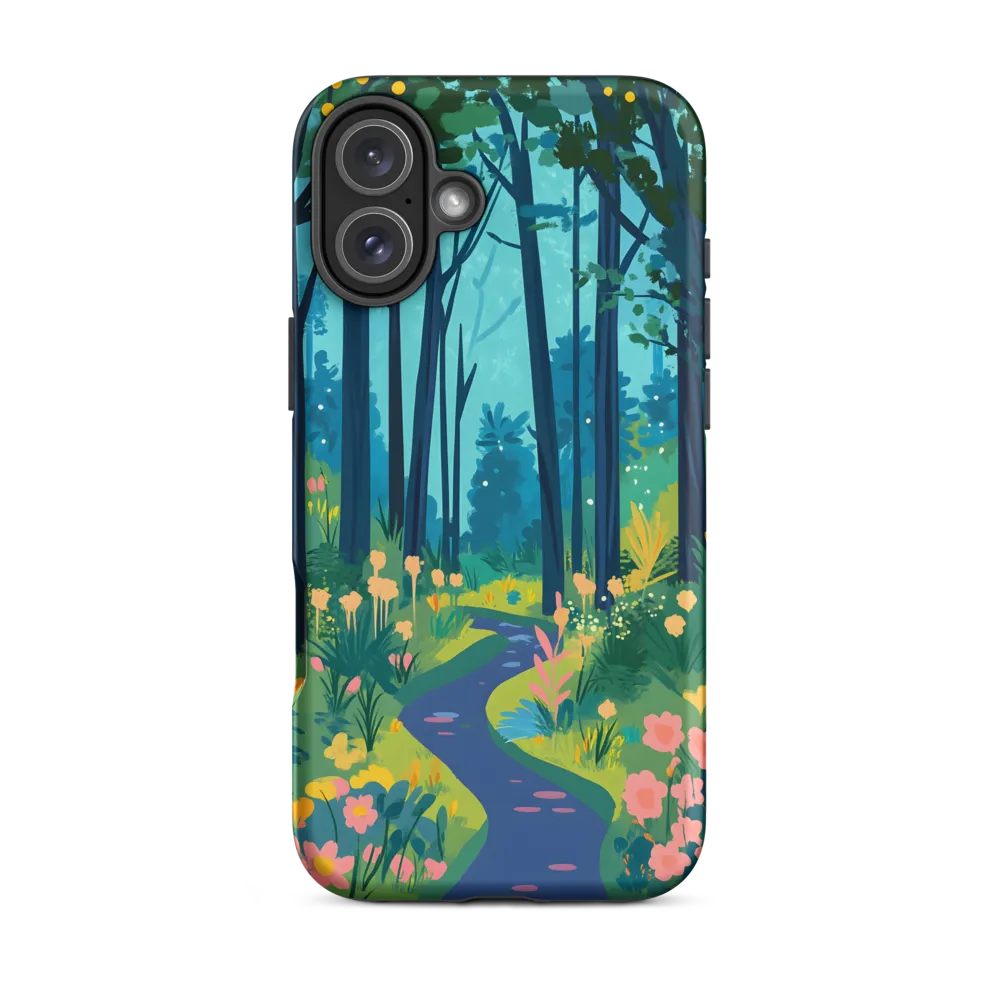 Tranquil Forest Path Illustration | Phone Case