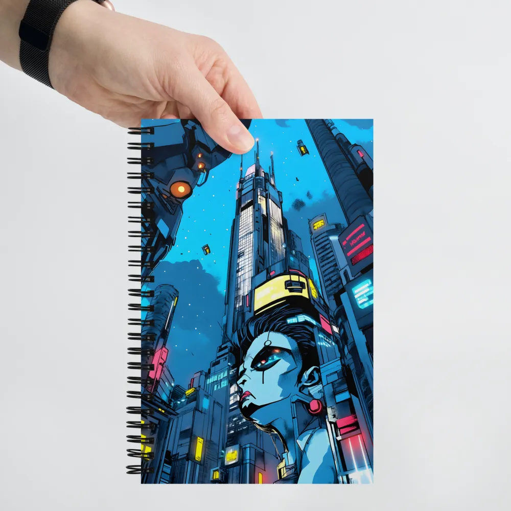 Neon Future Gaze 
 Spiral Notebook | 140 pages