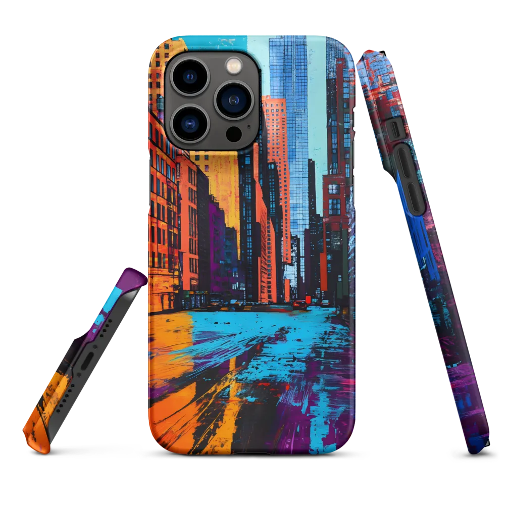 Vibrant Cityscape with Skyscrapers | Phone Case