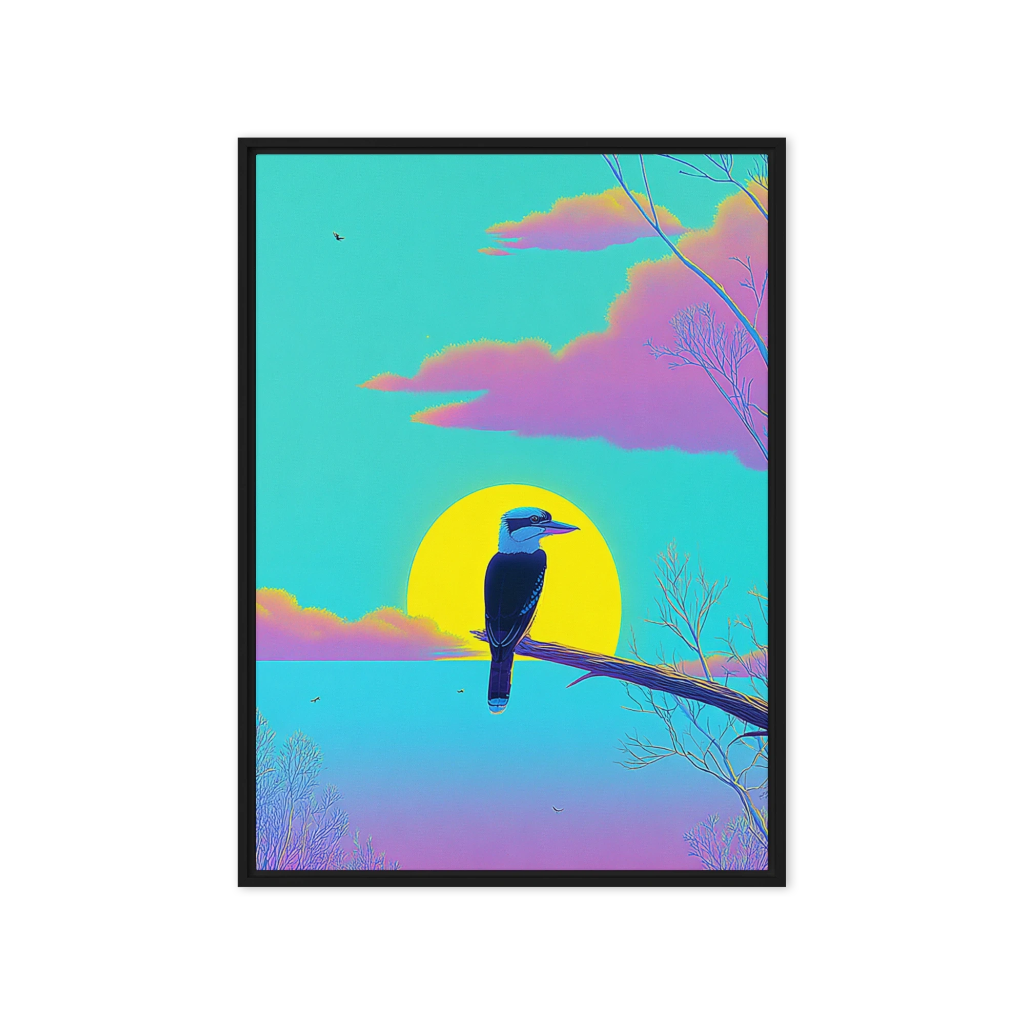Neon Kingfisher Horizon | Art Print