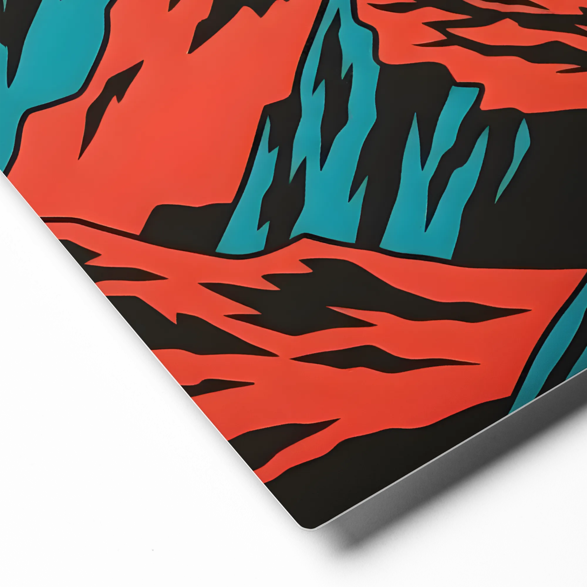 Pop Art Mountainscape 
 Metal Print | 12″x 12″