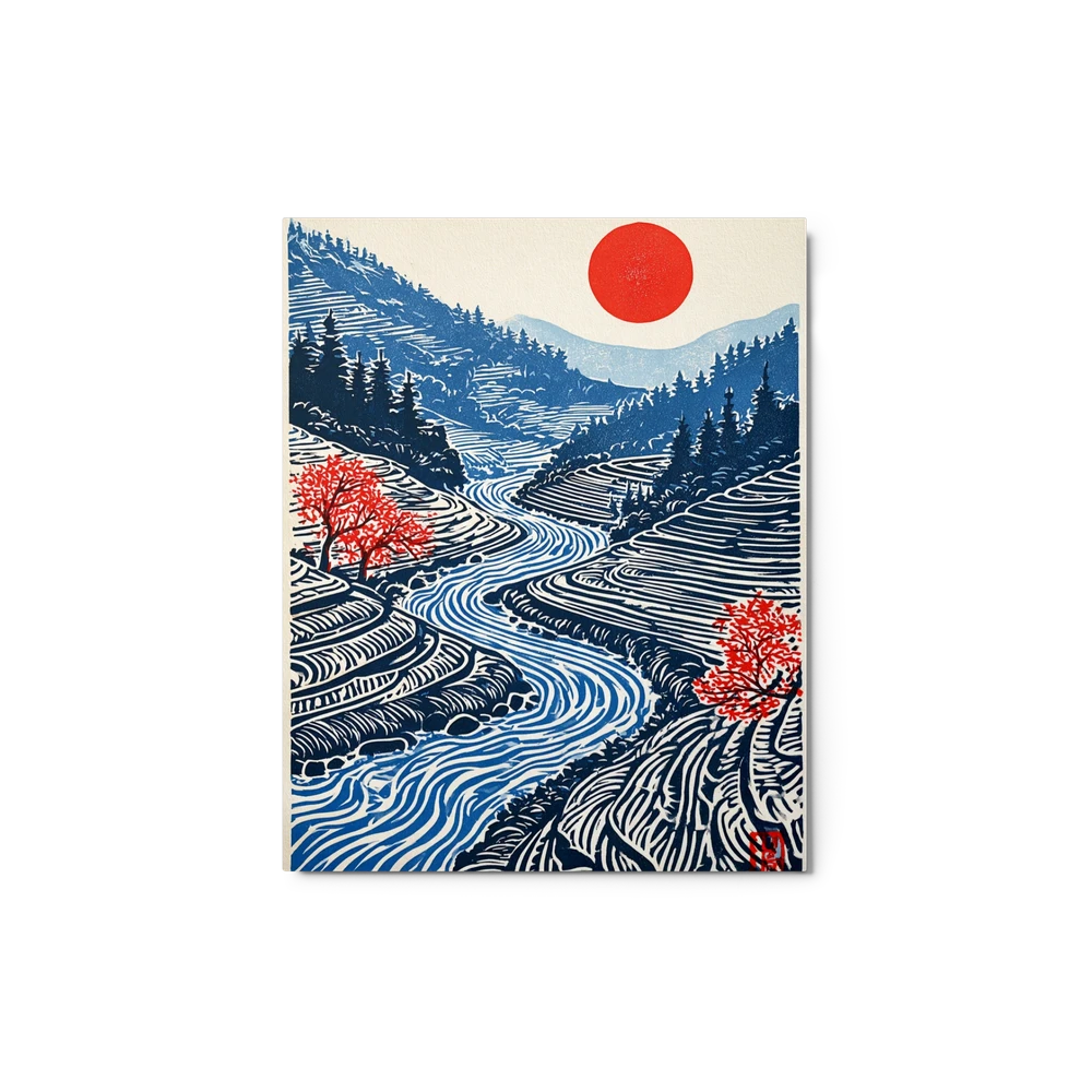Terraced Valley Sun | Art Print