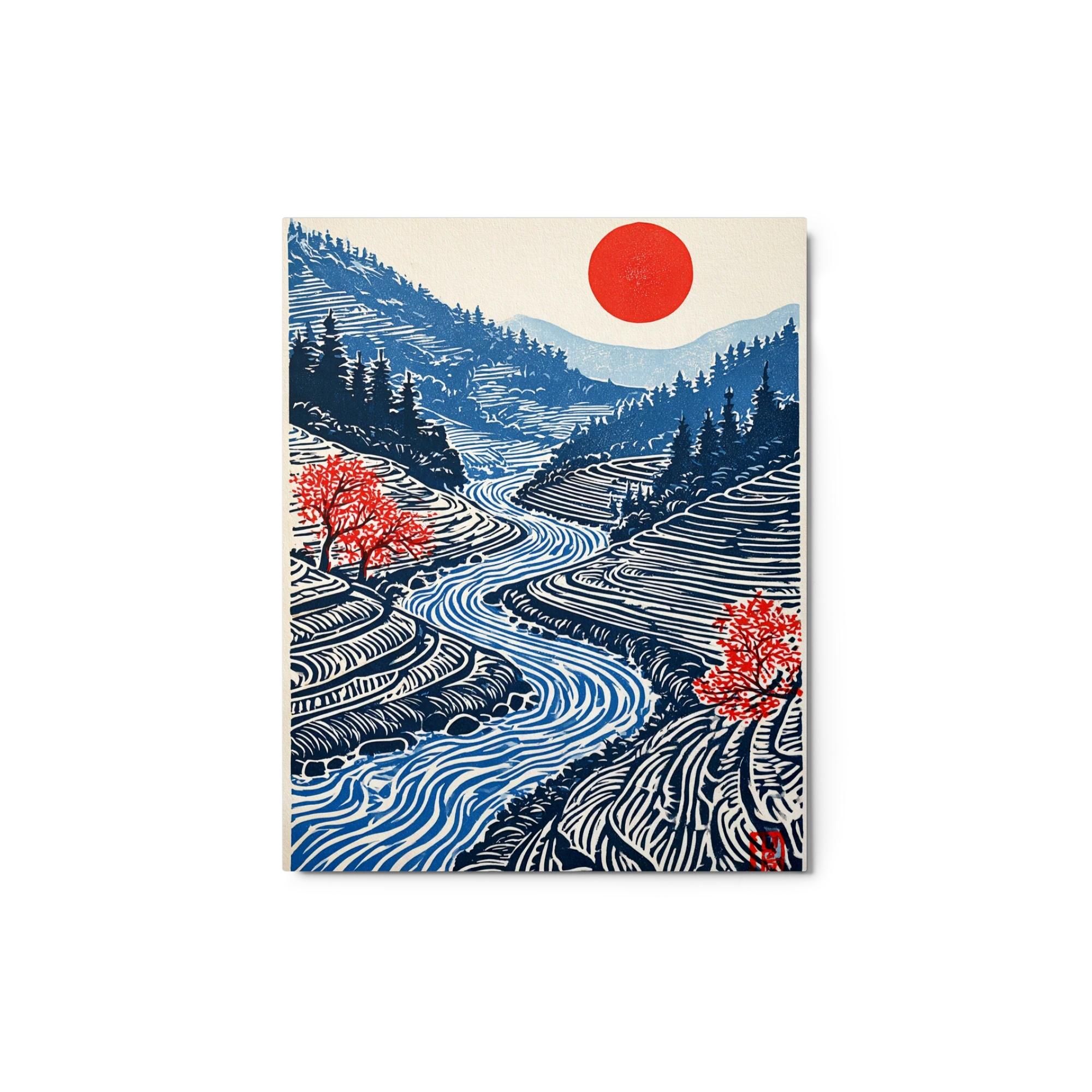 Terraced Valley Sun | Art Print