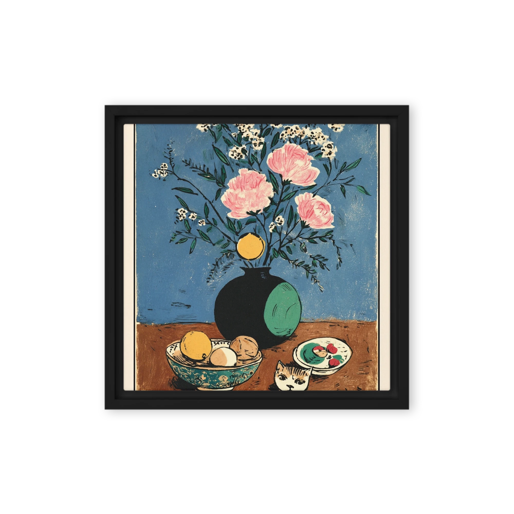 Bouquet in Black Vase | Art Print