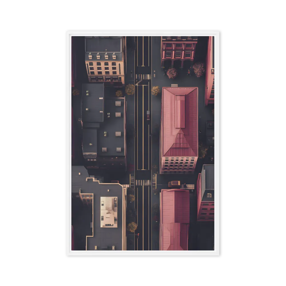 Urban Grid 
 Canvas with White Frame