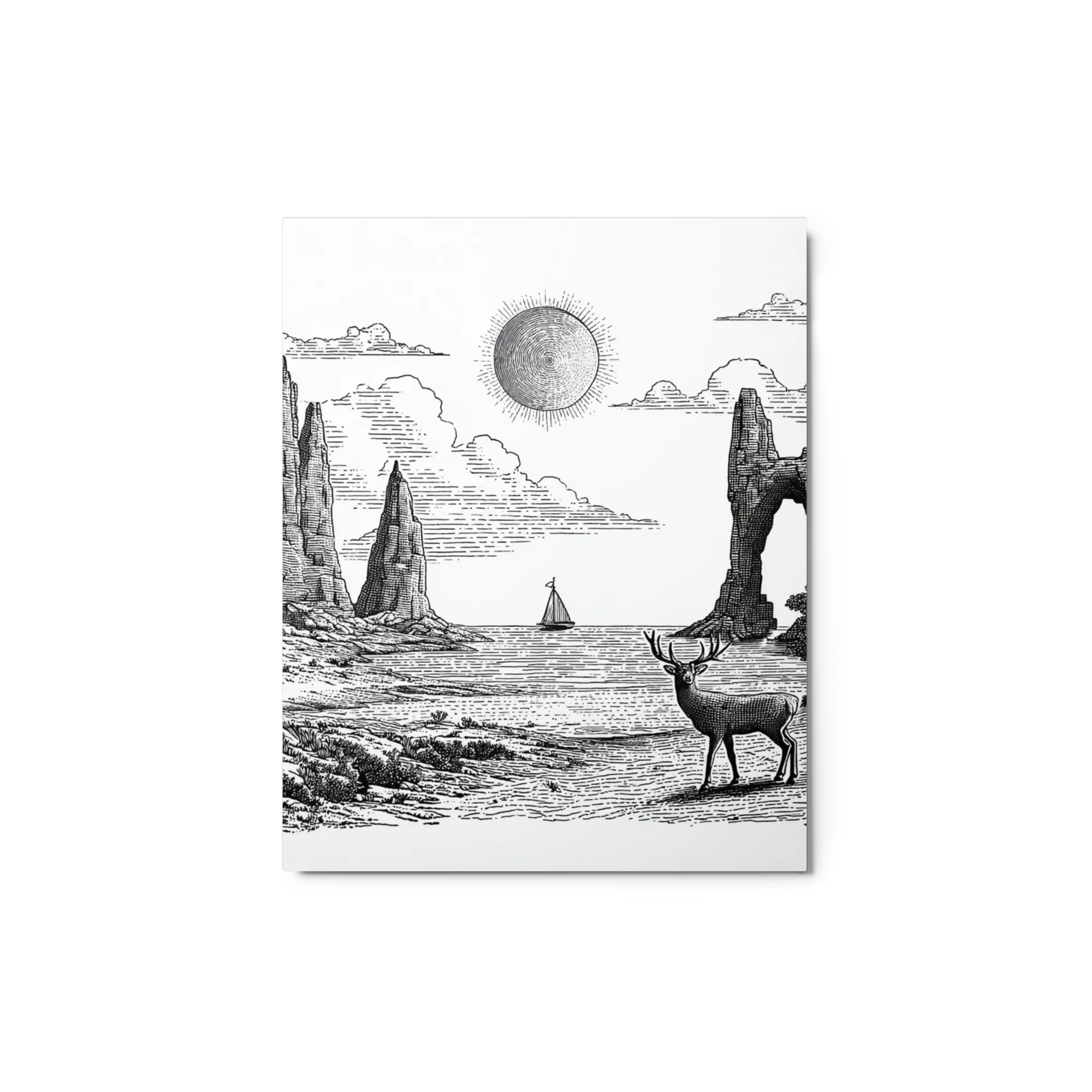 The Watcher at the Coast 
 Canvas | 10″x 10″