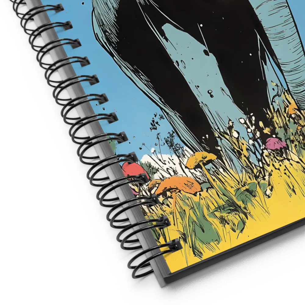 Whimsical Blue Elephant in Bloom