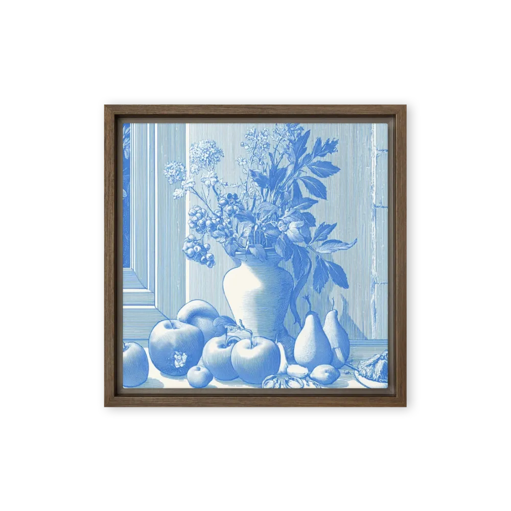 Blue Still Life with Fruit and Vase | Art Print