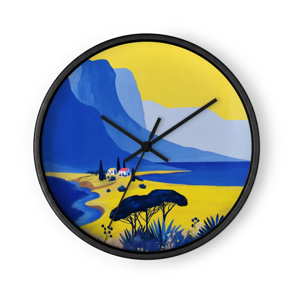 Yellow and Blue Coast | Wall Clock