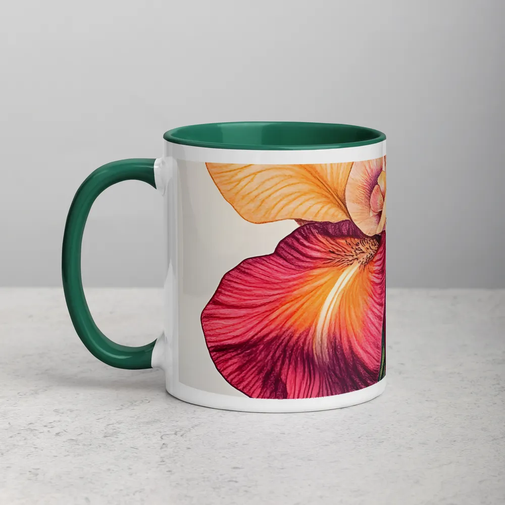 Golden Canna Lily 
 Mug with Red inside