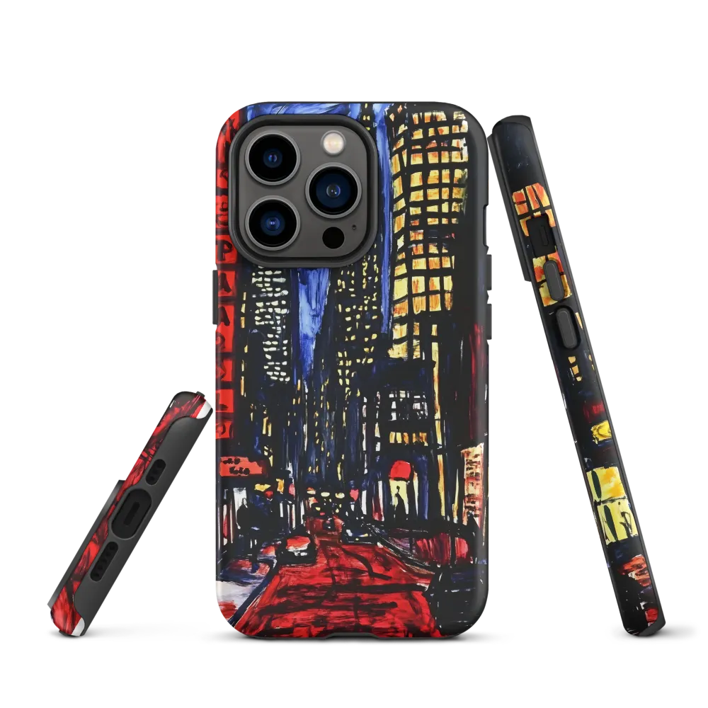 Expressionistic City Street at Night | Phone Case
