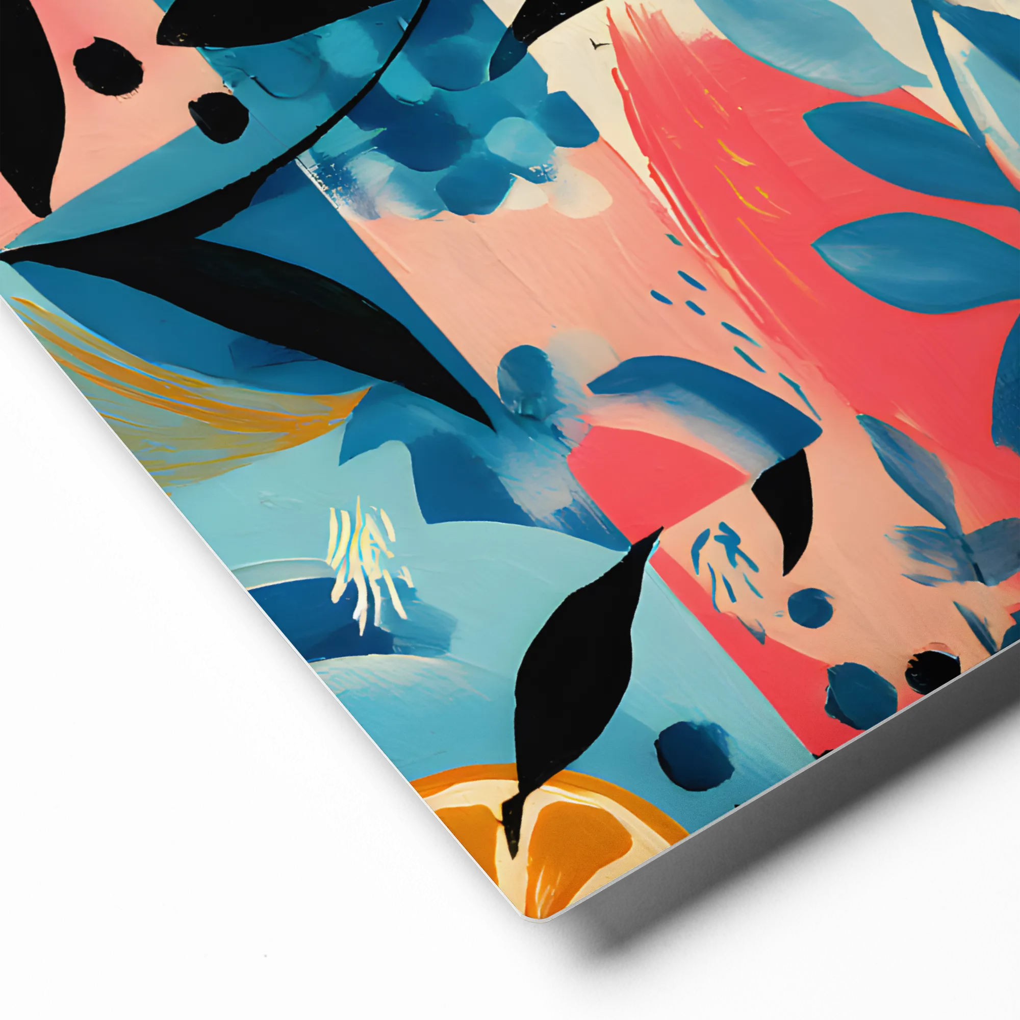 Colorful Abstract Composition 
 Canvas with Black Frame