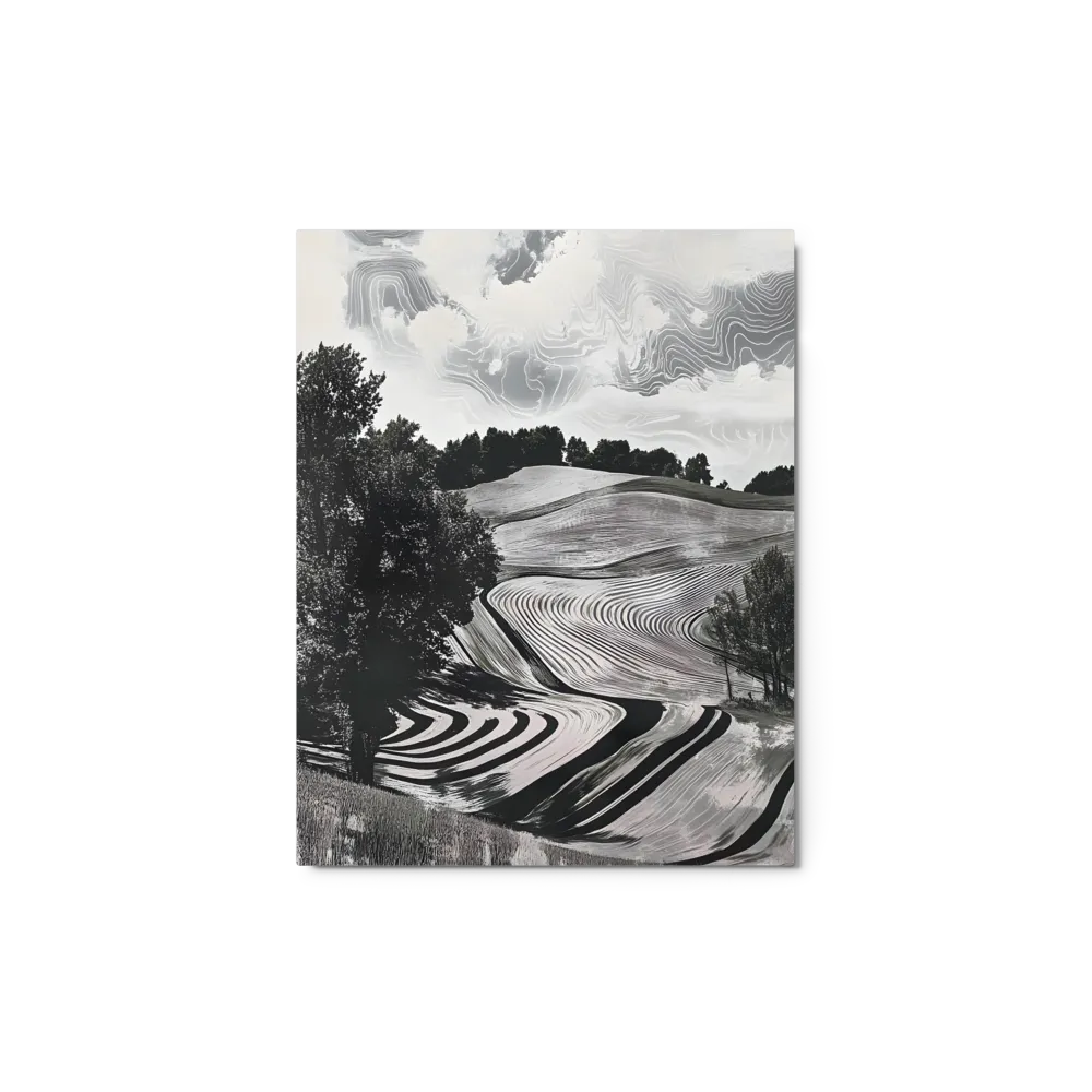 Undulating Contours 
 Canvas with Black Frame