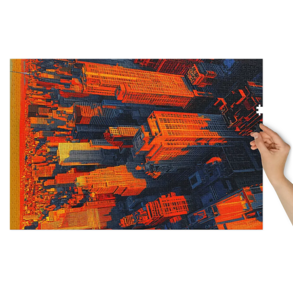 Vibrant Sunset Cityscape | Jigsaw Puzzle (252/520 pieces)