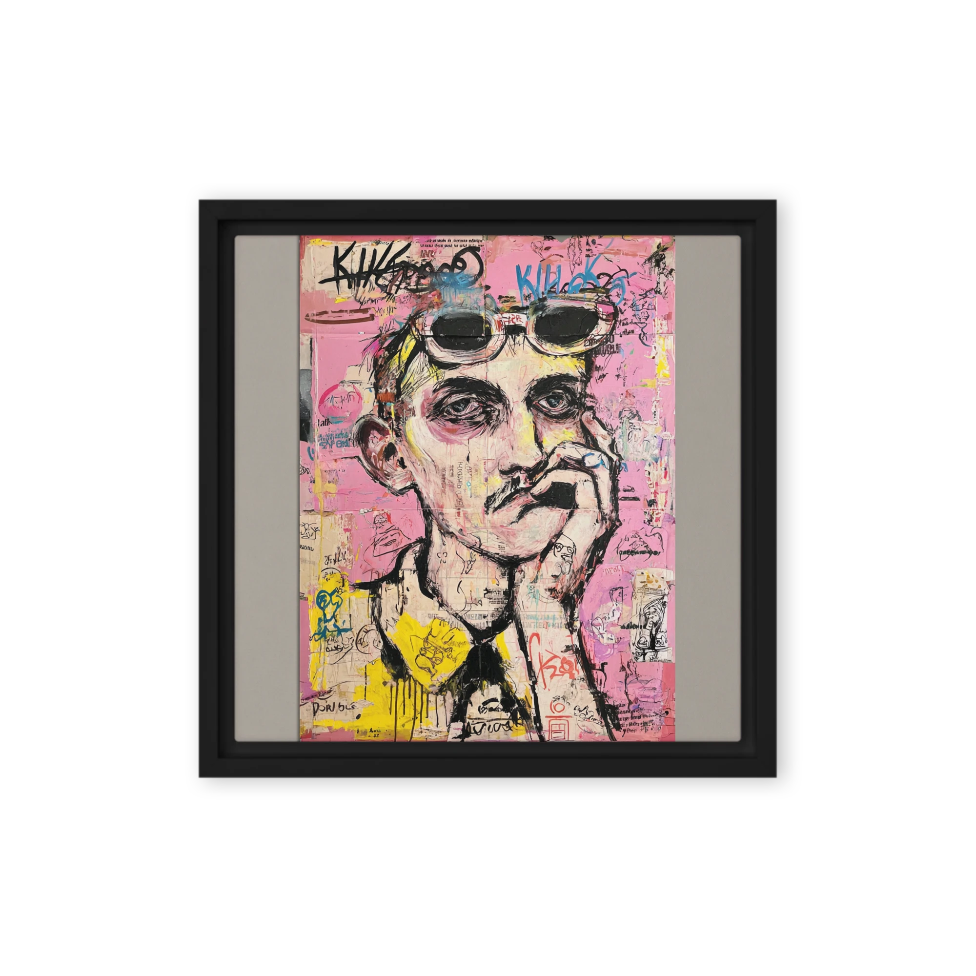 Urban Expression: Man in Graffiti