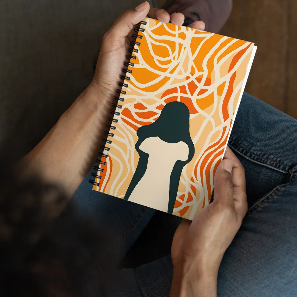Orange Flowing Contemplation 
 Spiral Notebook | 140 pages