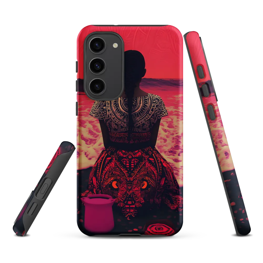 Solitude at the Crimson Shore | Phone Case