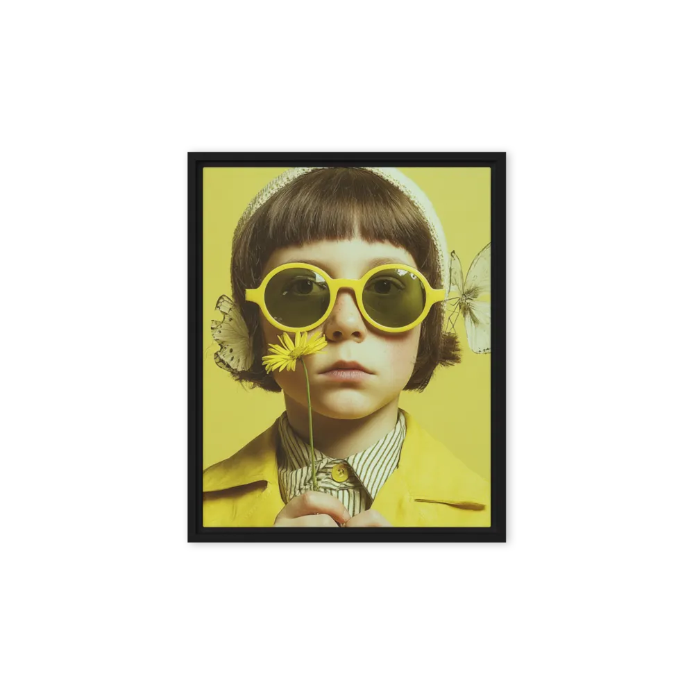 Yellow Butterfly Portrait 
 Metal Print | 16″x 20″