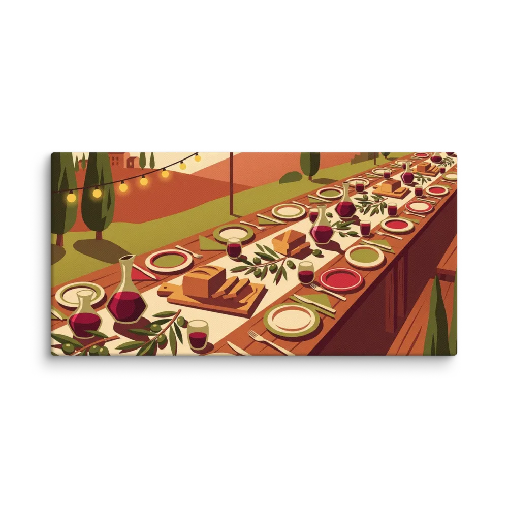 Mediterranean Feast 
 Canvas | 10″x 20″