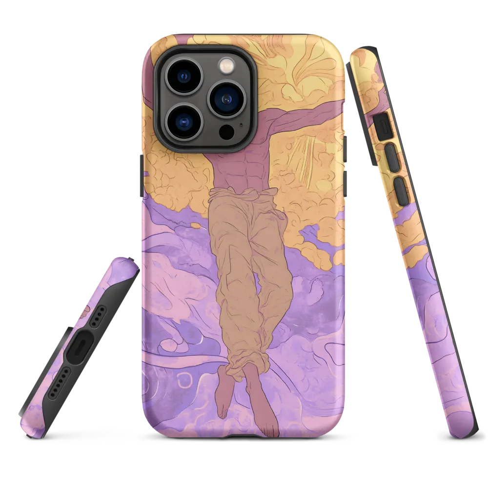 Floating Male Figure in Clouds | Phone Case