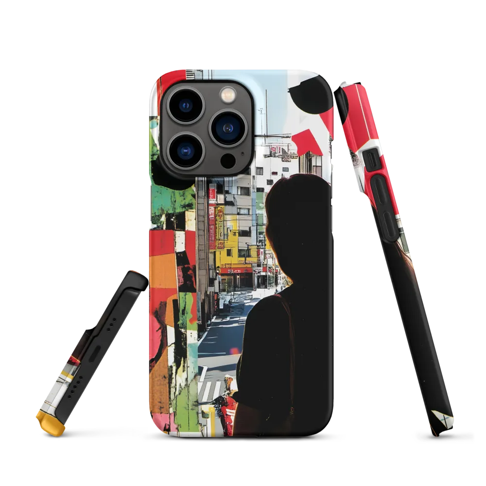 Urban Silhouette with Colorful Collage | Phone Case