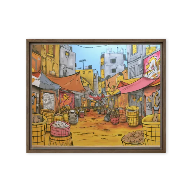 Vibrant Street Market | Art Print