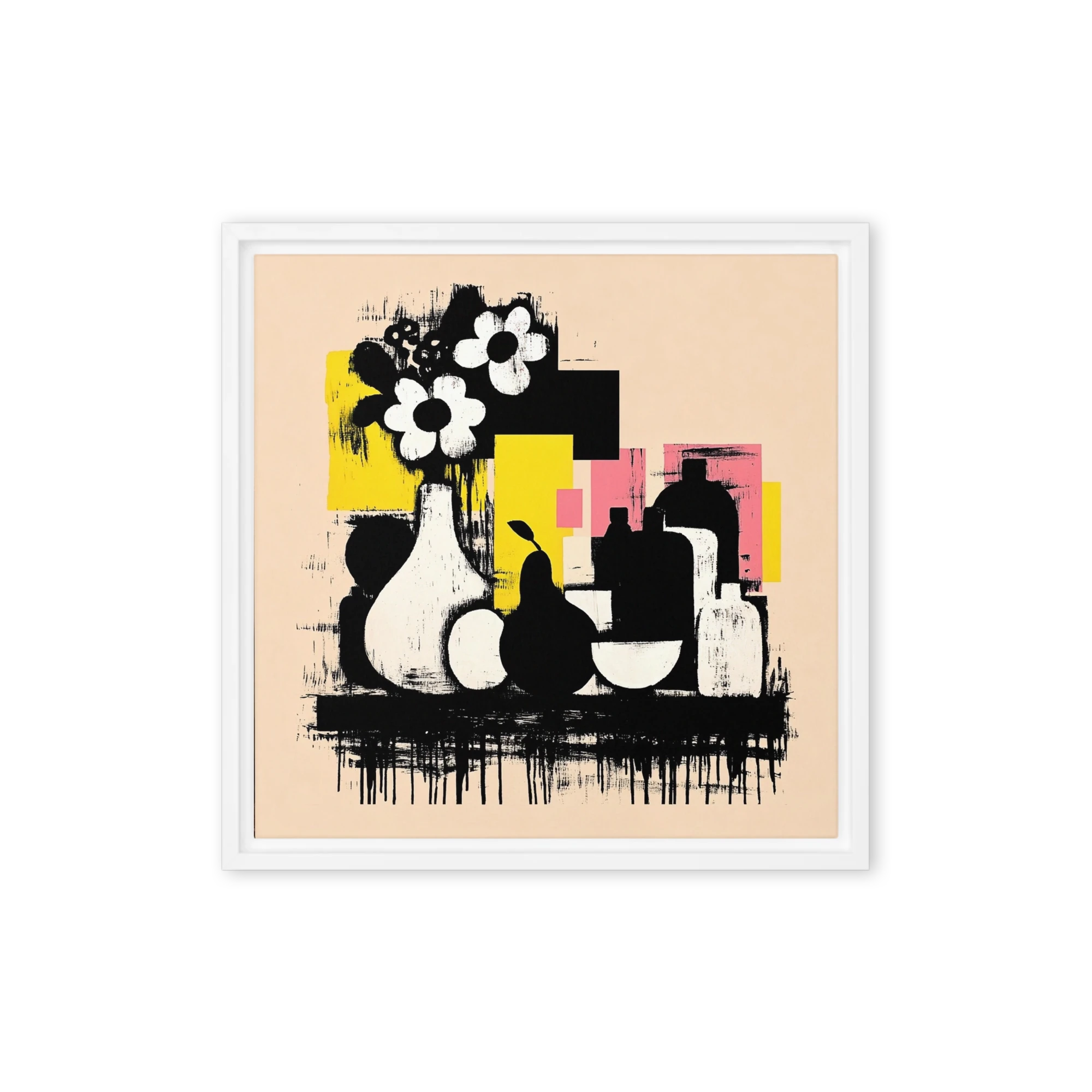 Floral & Bottle Still Life | Art Print