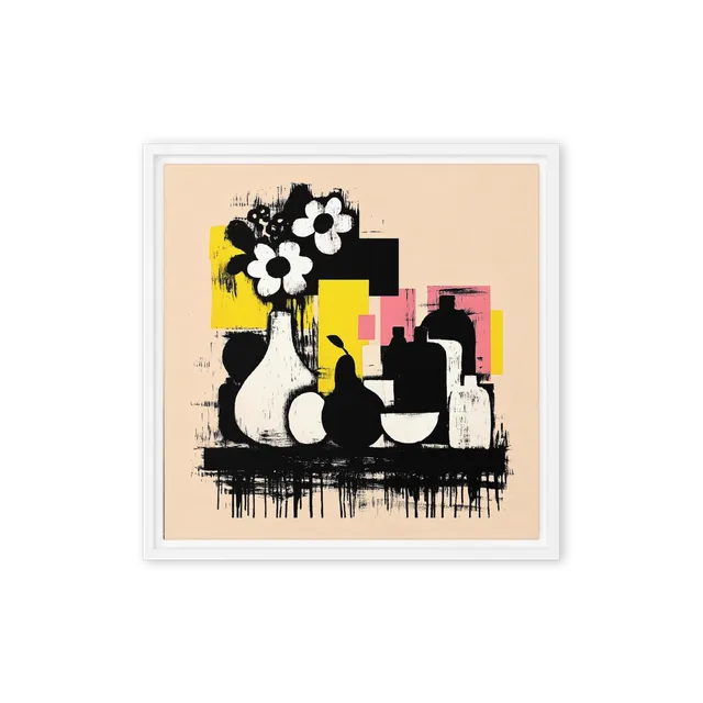 Floral & Bottle Still Life | Art Print