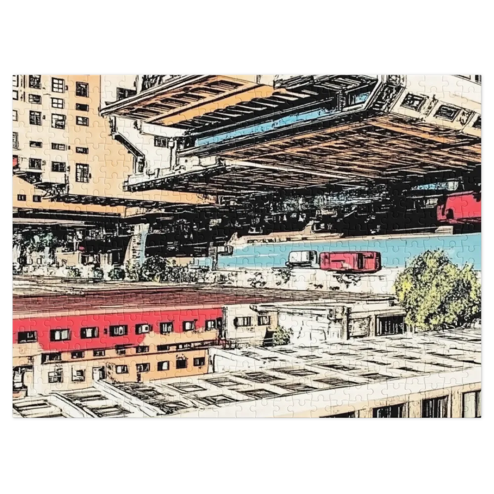Urban Canyon Perspective 
 Jigsaw Puzzle in Tin Box