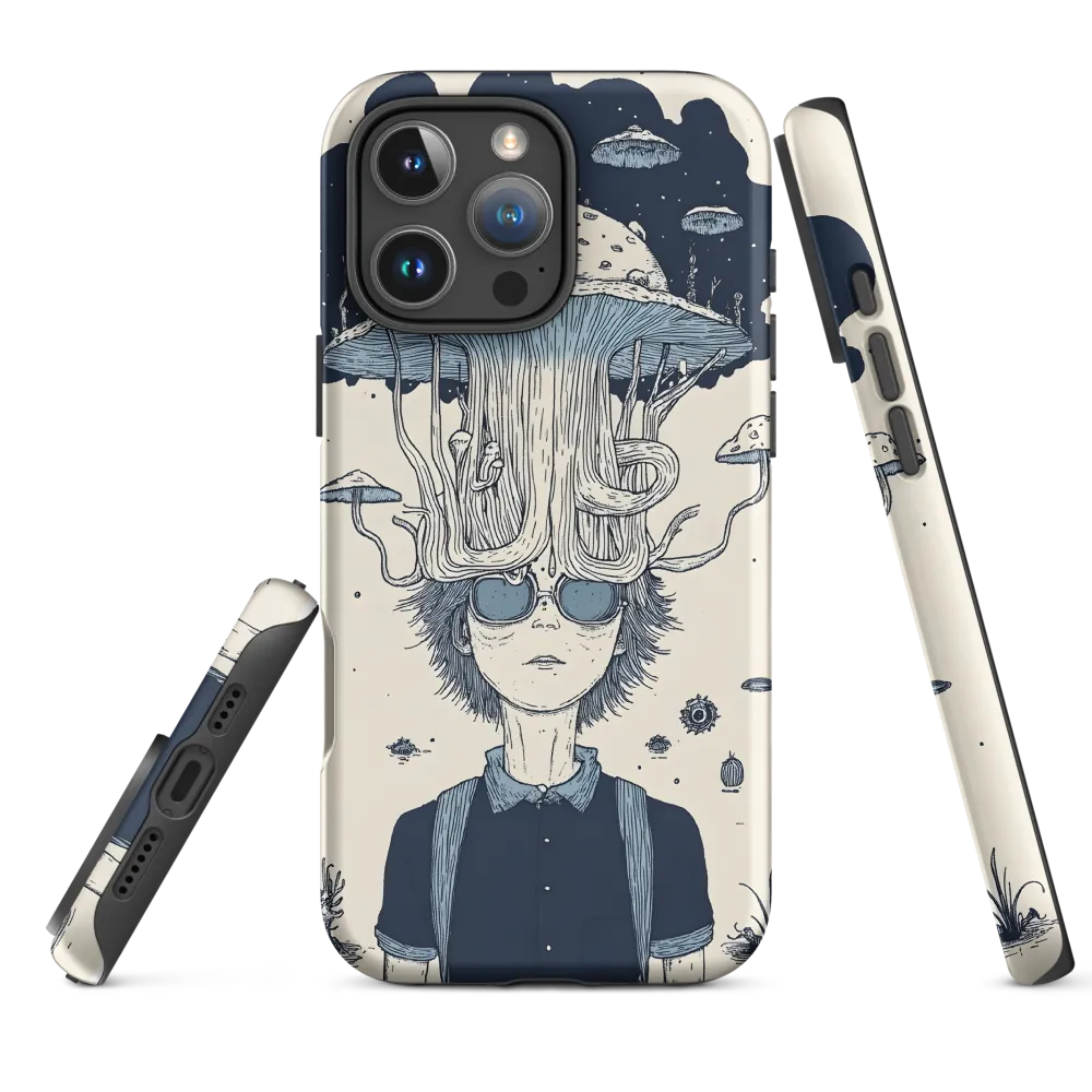 Surreal Jellyfish Boy Drawing | Phone Case