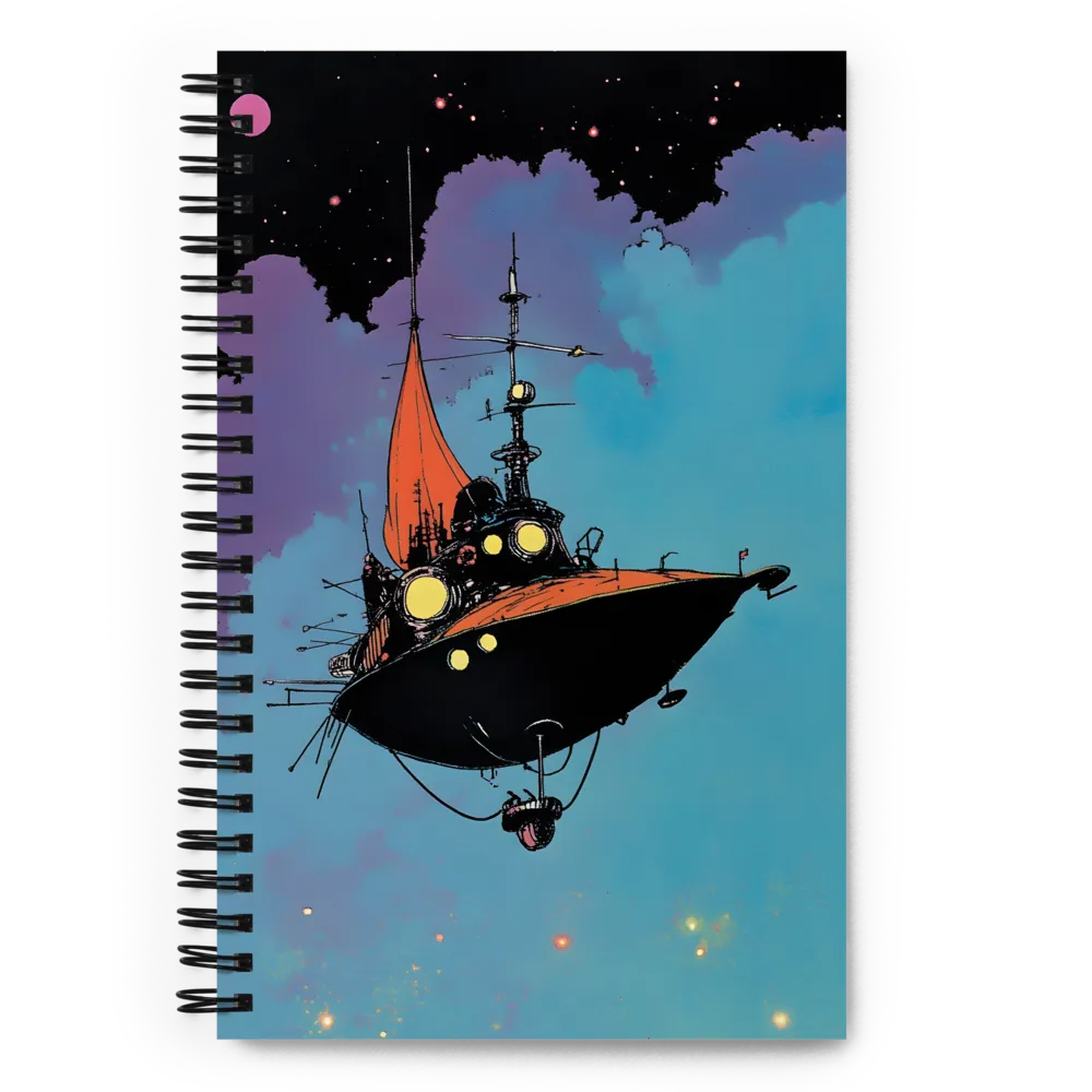 Cosmic Airship Voyage 
 Spiral Notebook | 140 pages