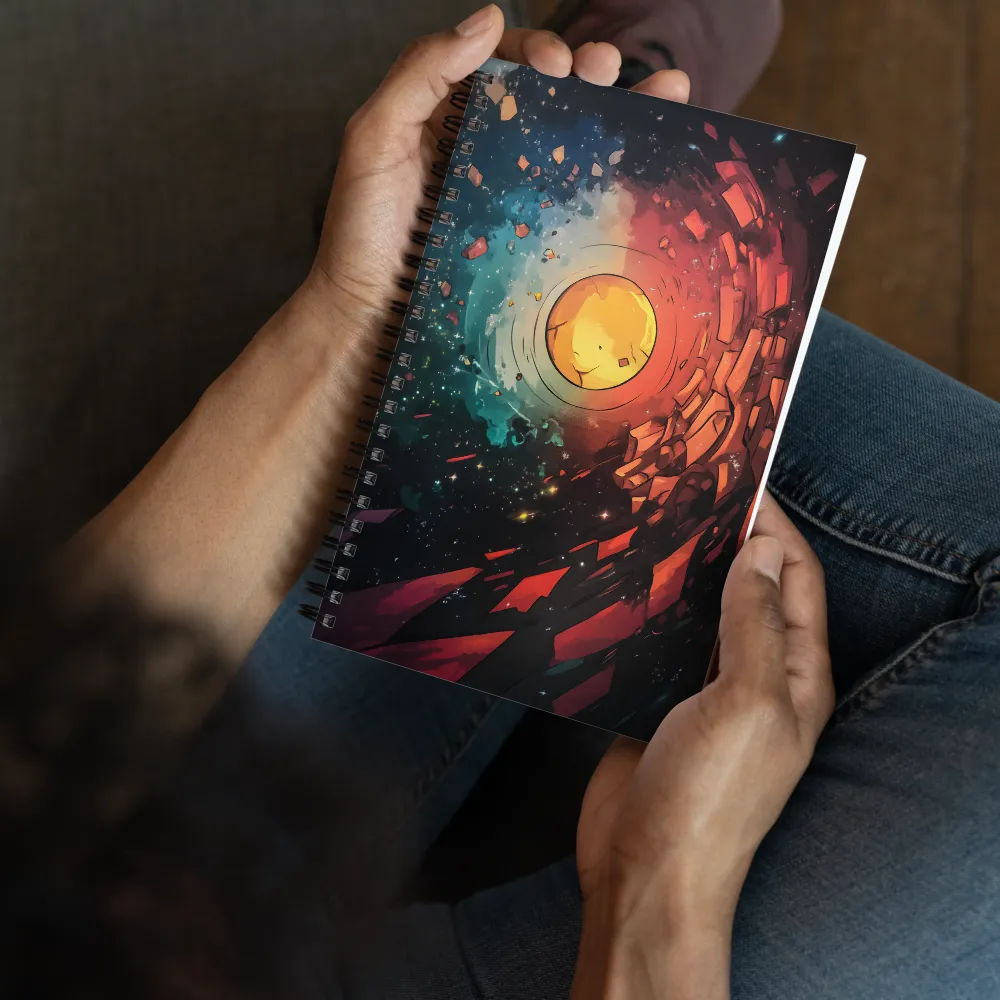Cosmic Swirl: Planetary Collision 
 Spiral Notebook | 140 pages