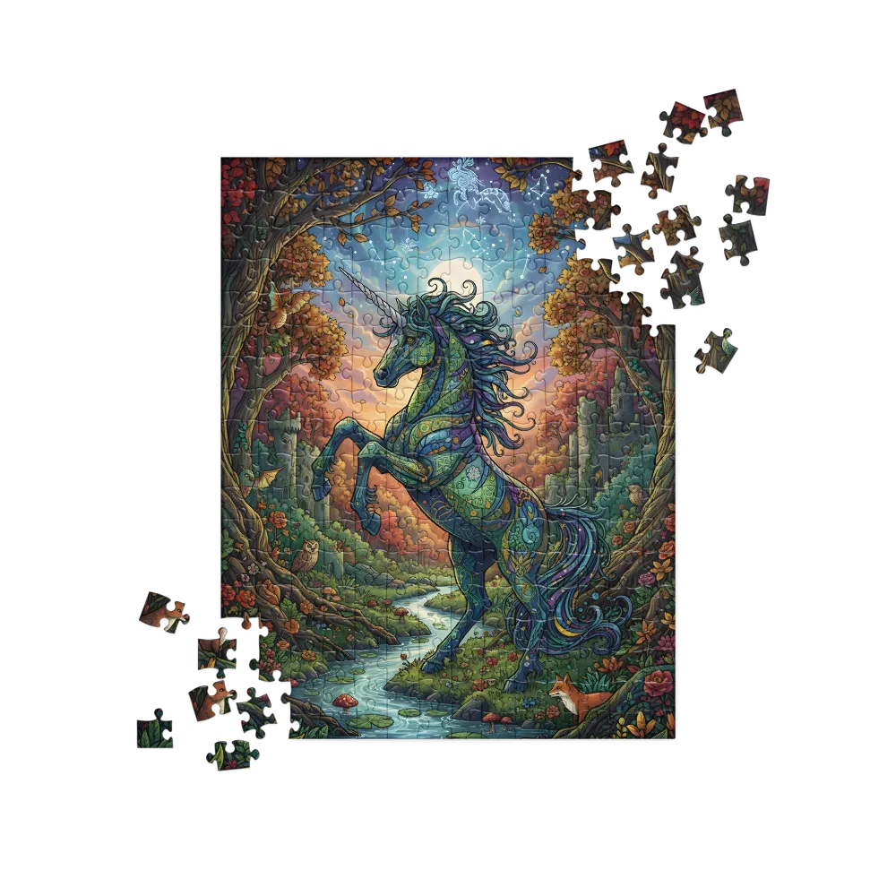 Moonlit Unicorn 
 Jigsaw Puzzle
