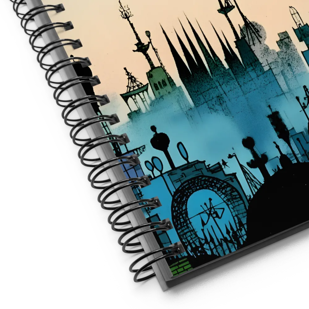Whimsical Urban Skyline 
 Spiral Notebook | 140 pages