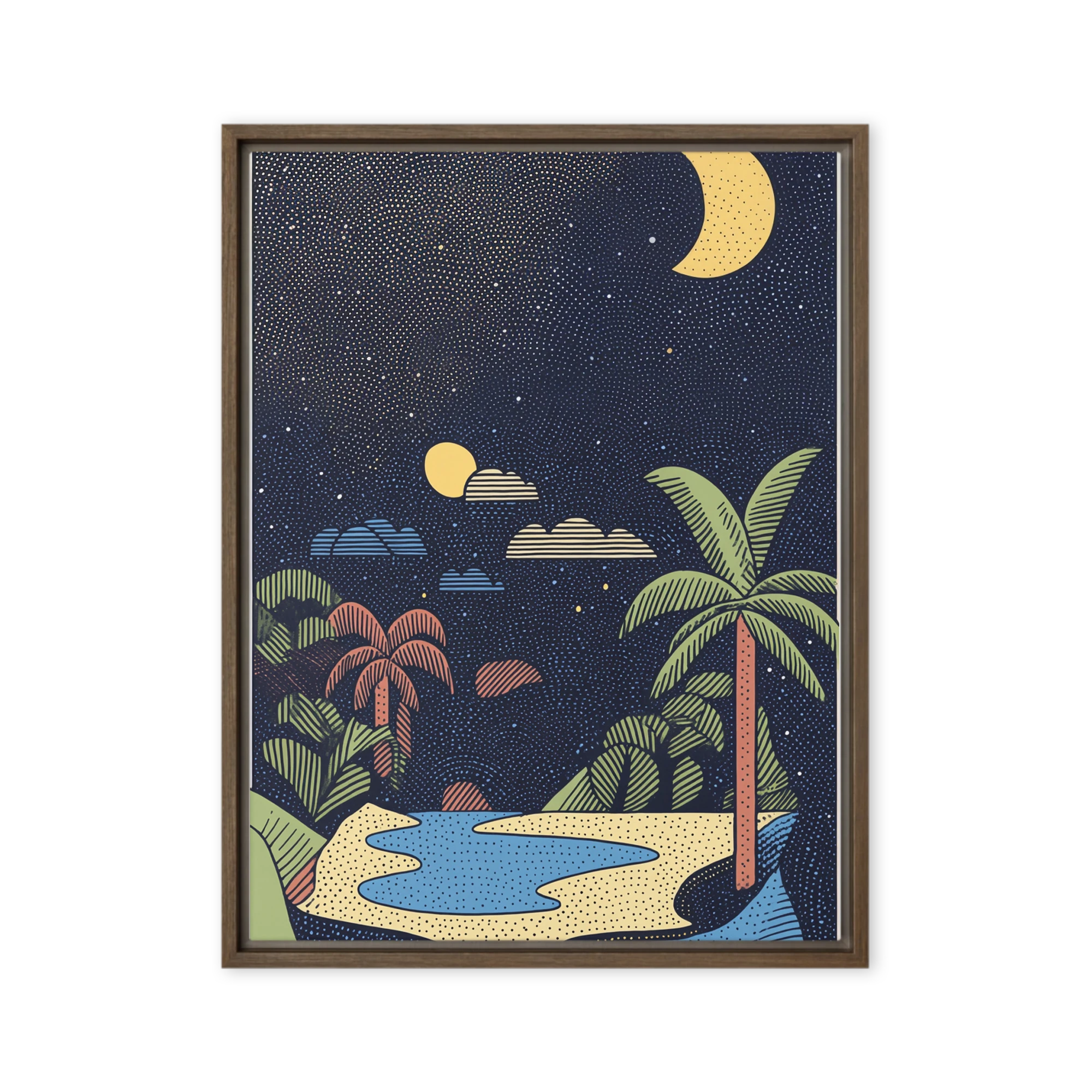 Moonlit Tropical Coast