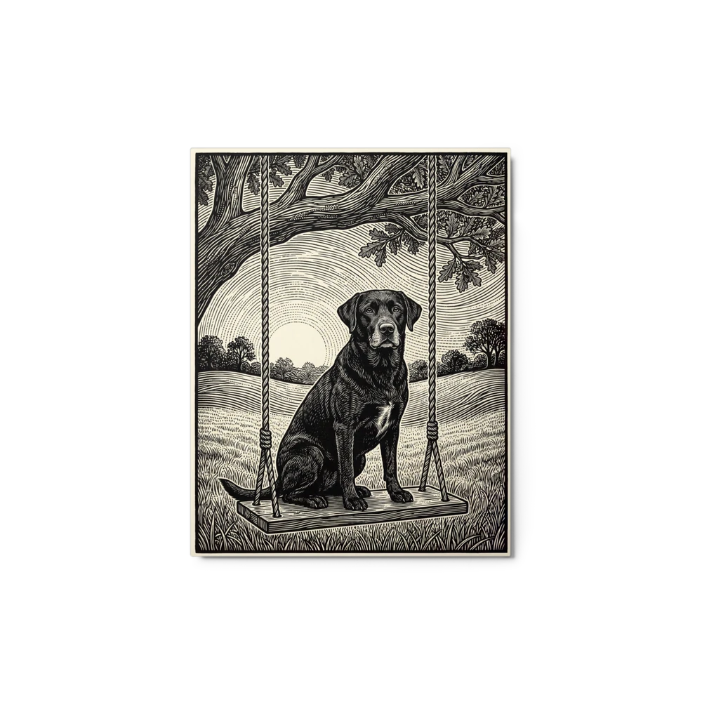 Pet Portrait — Folk Linocut