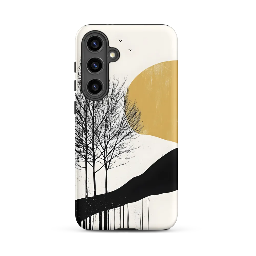 Golden Sun and Winter Trees | Phone Case