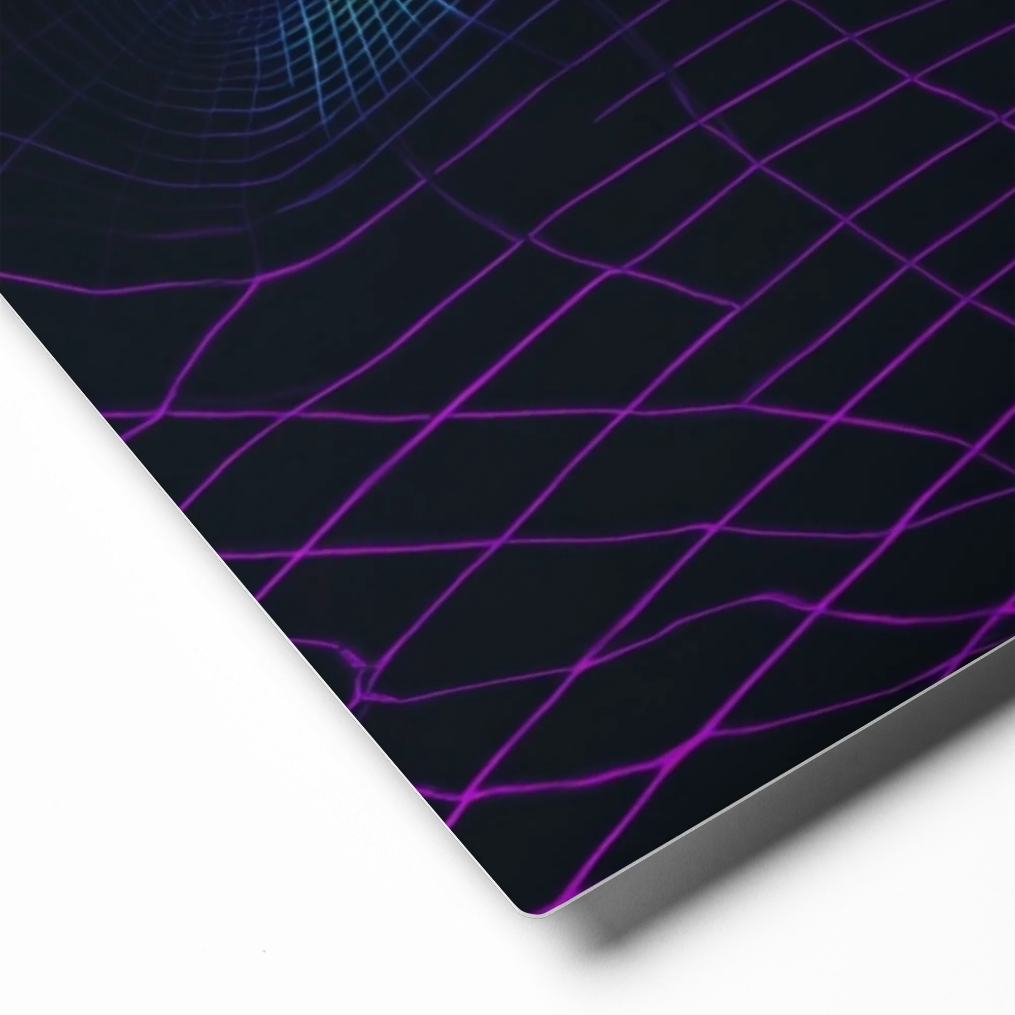 Neon Wireframe Face | Art Print