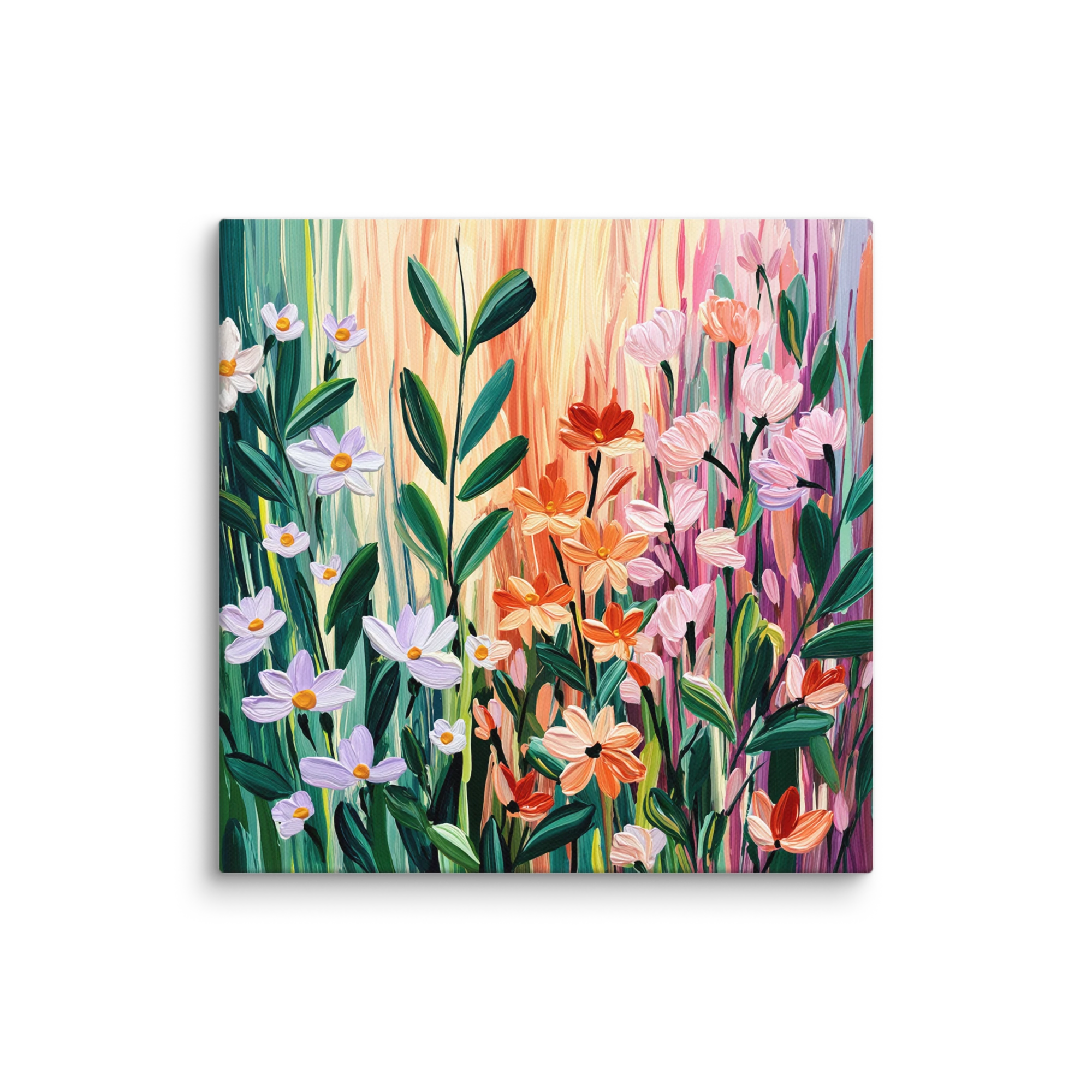Sunset Hills And A Pink Archway — Peach Light, Thick Strokes