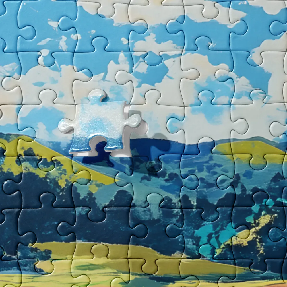 Cherry Blossom Lake Reflection 
 Jigsaw Puzzle
