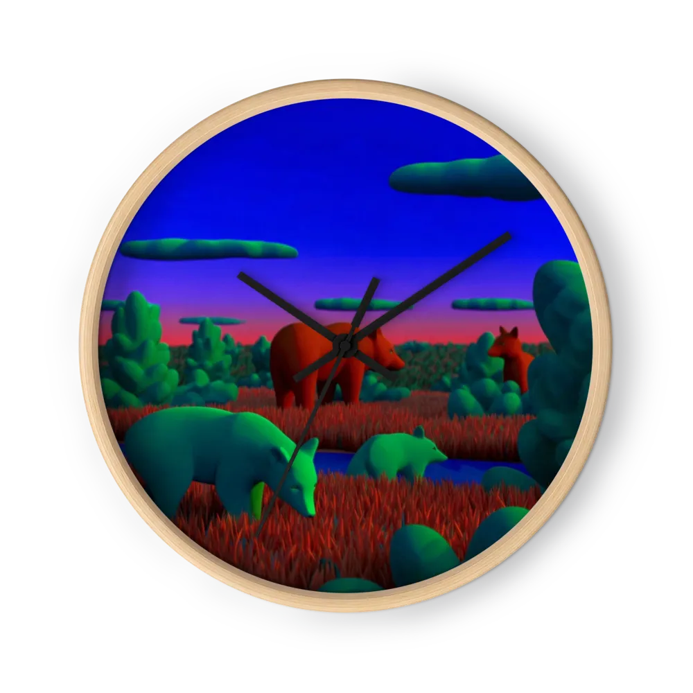 Crimson and Emerald Wilds | Wall Clock