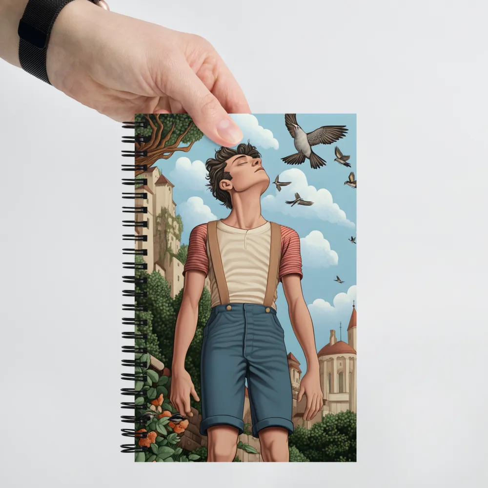 Daydreamer with Birds 
 Spiral Notebook | 140 pages