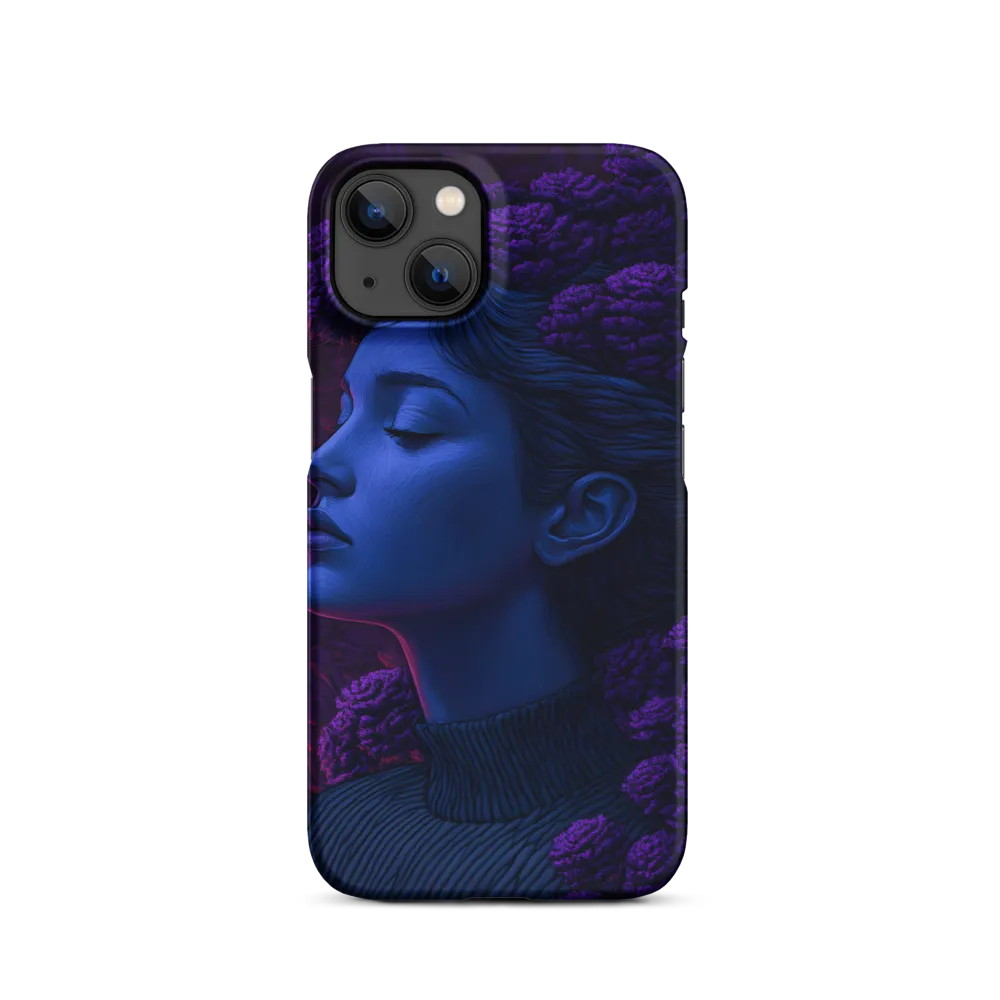Serene Portrait of a Woman with Flowers | Phone Case